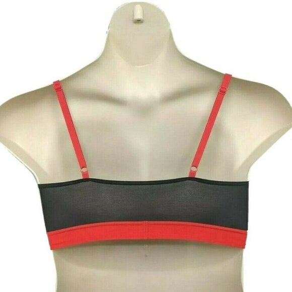 DKNY Intimates Women Wire Free Bralette Red with White Logo Size Large NEW - Picture 4 of 9
